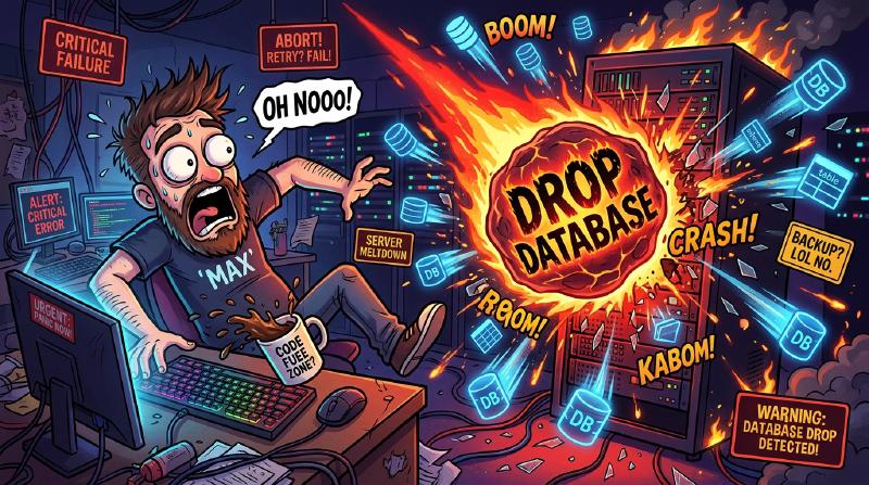 Developer panic during database wipeout